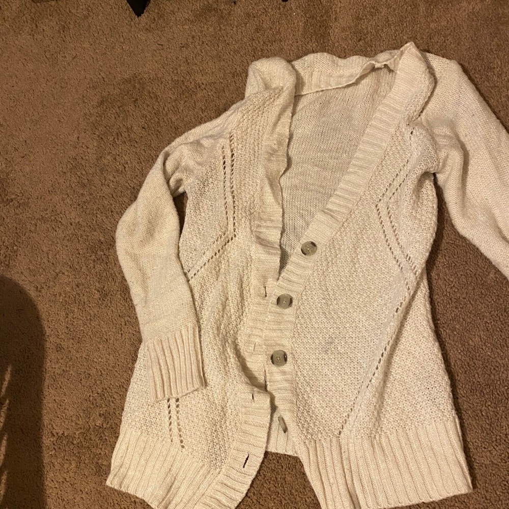 White cardigan